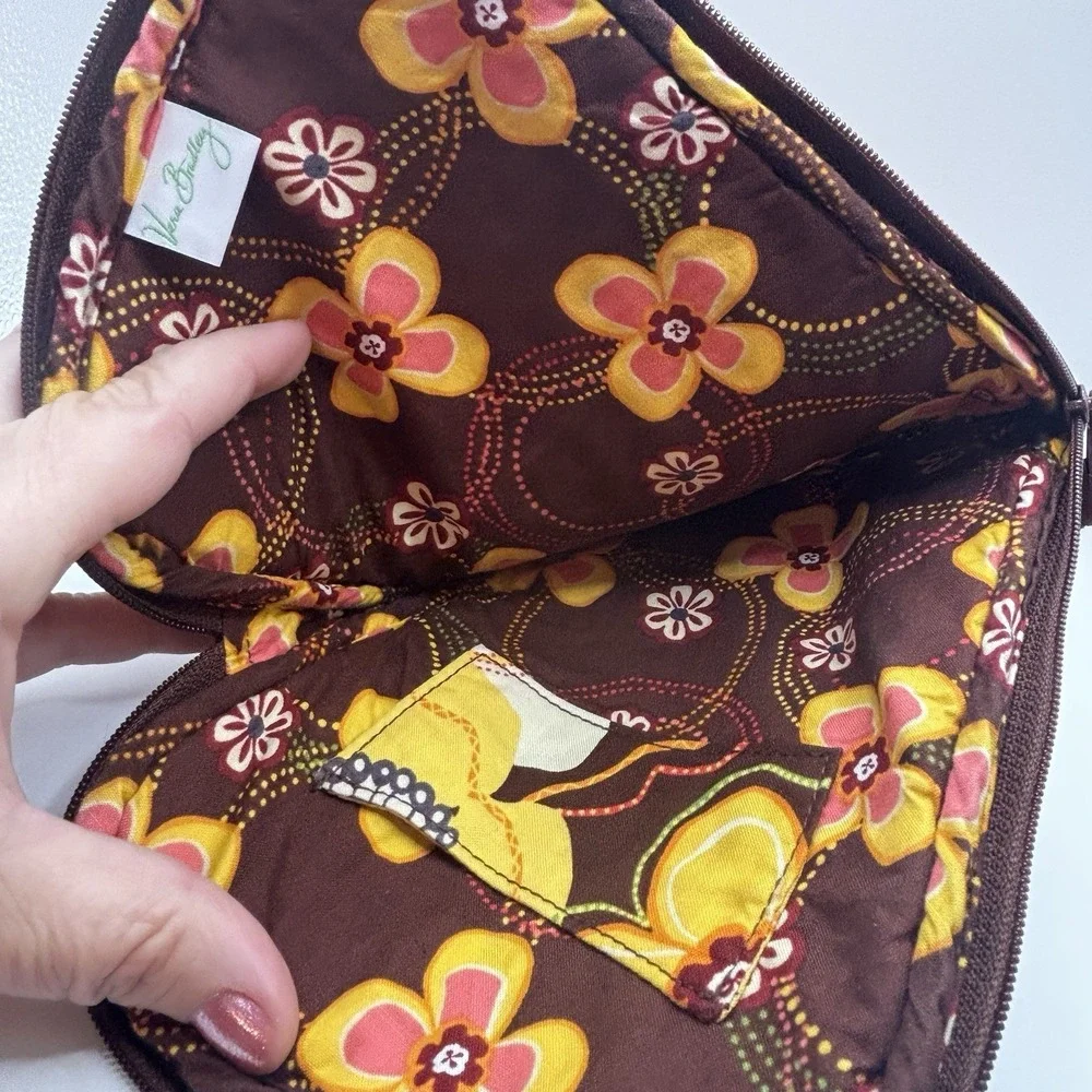 Vera Bradley Buttercup Cotton Zip Padded Small Ebook Reader Tech Sleeve Clean